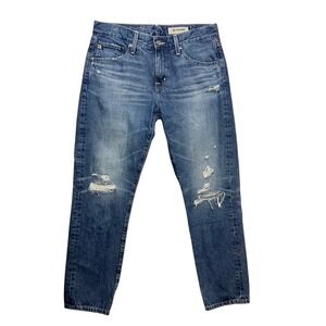 AG Adriano Goldschmied The Ex Boyfriend Slim Jeans Distressed  Women's Size 29‎